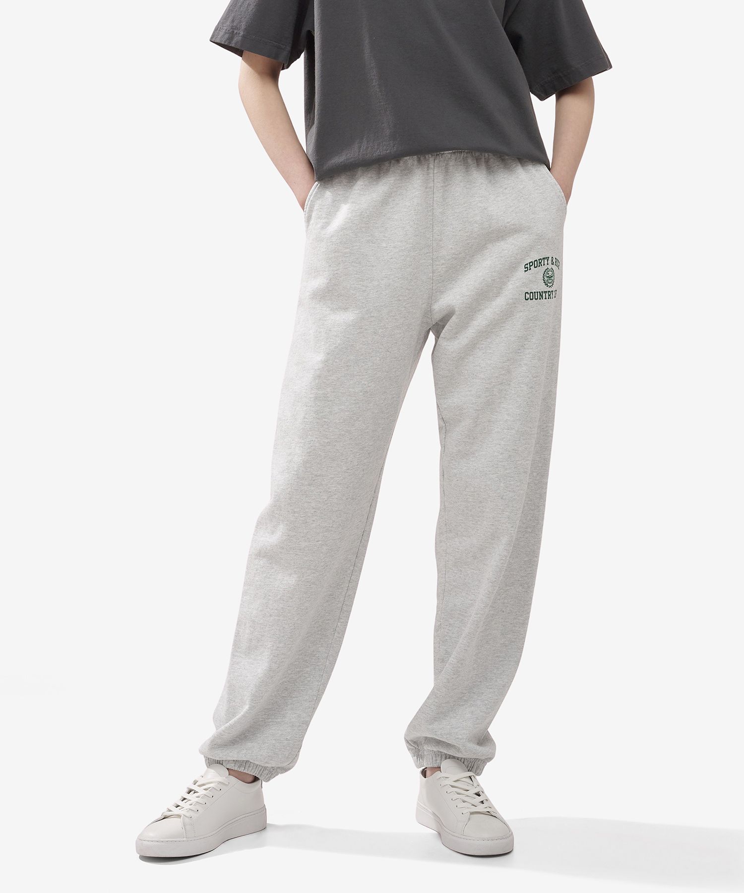 ボトムスその他 Sporty & Rich Logo Print Jogger Pants Heather Grey SWAW2312H MUSINSA | SPORTY&RICH Logo Print Jogger Pants - Heather Grey