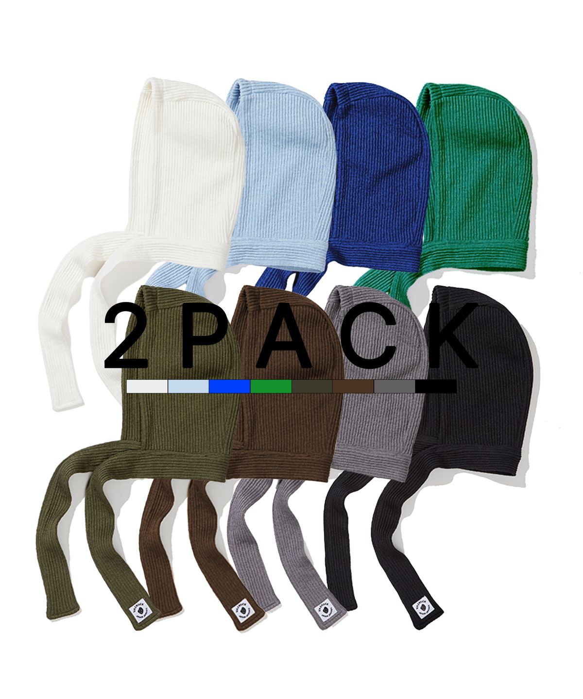 바스락(VASROCK) [2PACK] 츄러스니트 머플러 바라클라바 8COLOR 2PACK