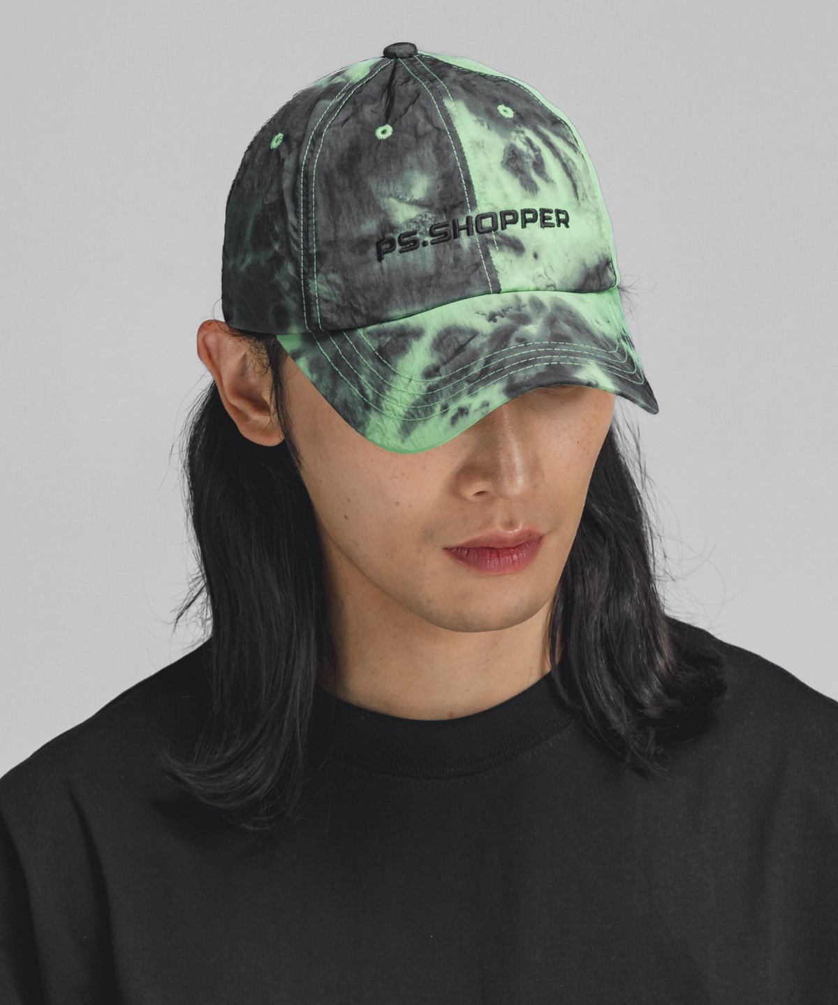 피에스쇼퍼(PSSHOPPER) 타이다이 나일론 볼캡 [그린]