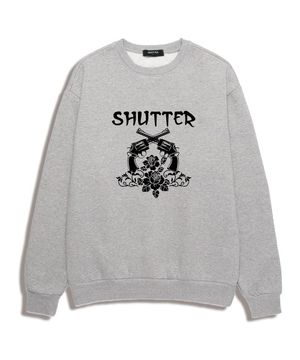 ROSE PISTOL 오버핏 맨투맨 (STLS006) 멜란지그레이