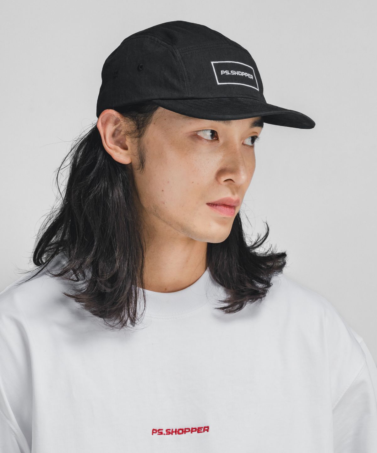 피에스쇼퍼(PSSHOPPER) 피그먼트 워싱 캠프캡 [블랙]