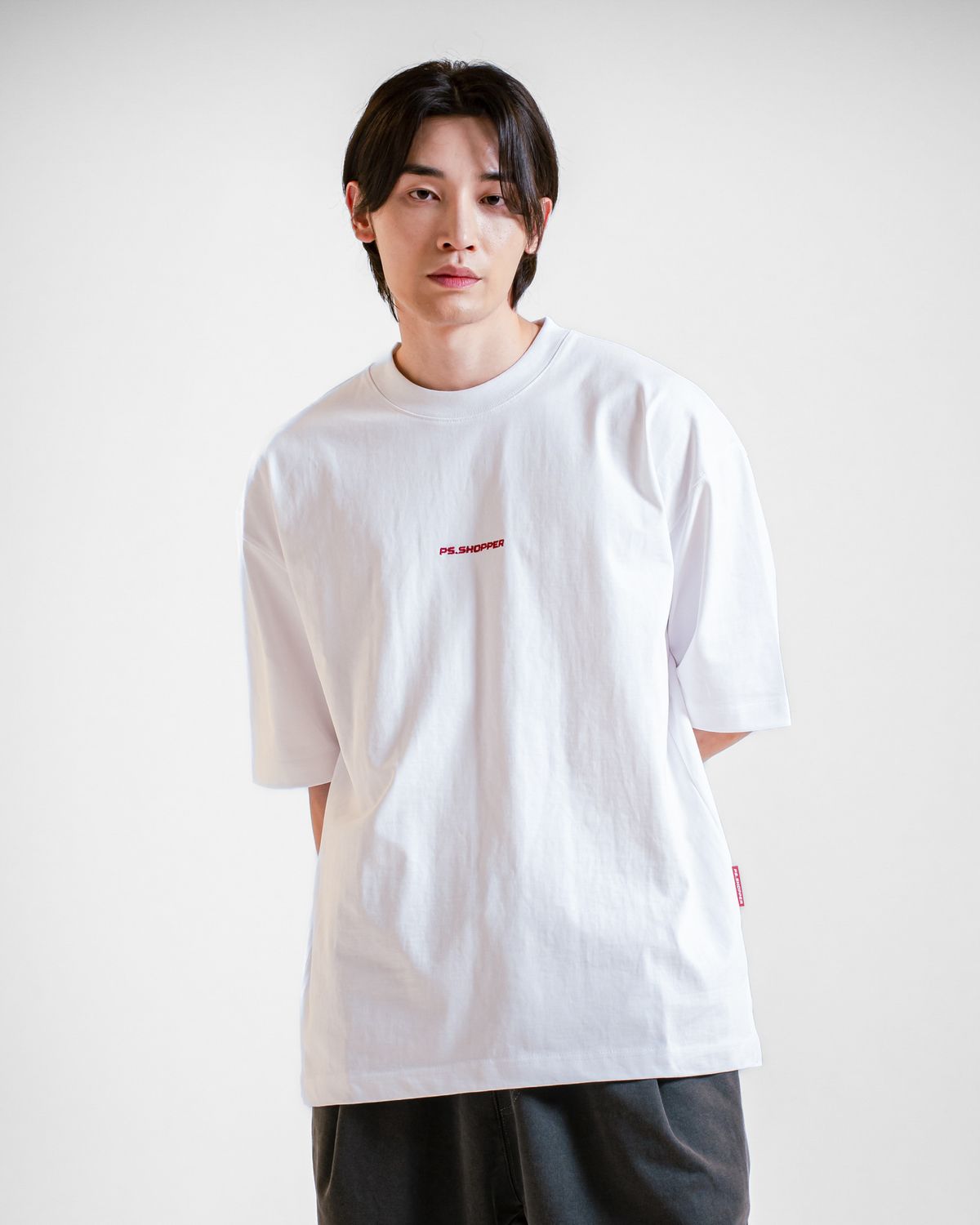 피에스쇼퍼(PSSHOPPER) 프리미엄 코튼 이너 티셔츠 [화이트]