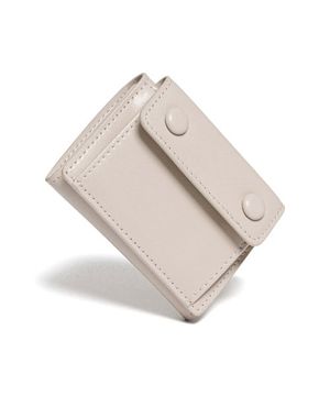 도트 포켓 3단 반지갑 동전 지폐 카드지갑 웜그레이