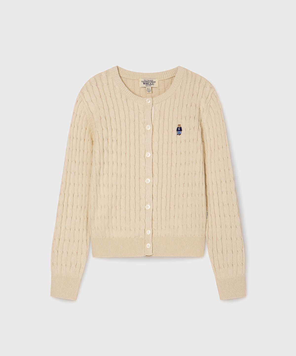 후아유(WHO.A.U) Steve Cable Cardigan / WHCKG2211F