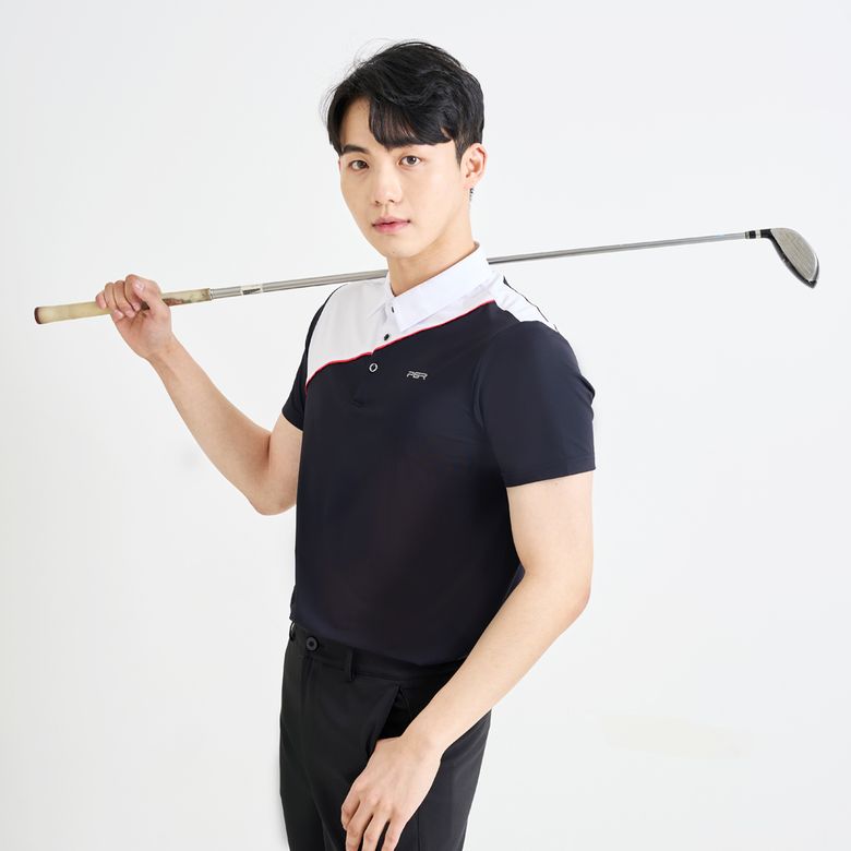 반팔 카라 티셔츠 블랙 GT-3300