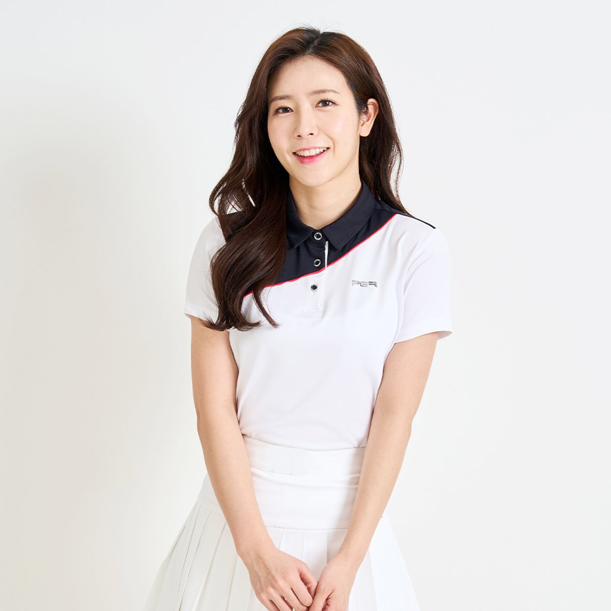 피지알(PGR) 반팔 카라 티셔츠 화이트 GT-4299
