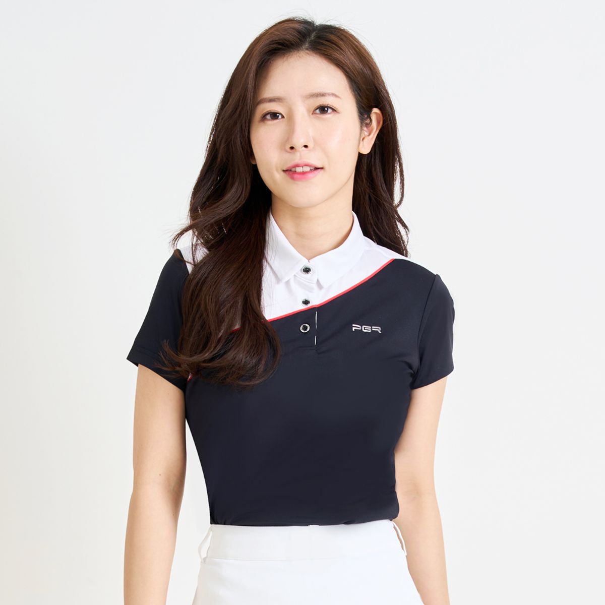 피지알(PGR) 반팔 카라 티셔츠 블랙 GT-4300