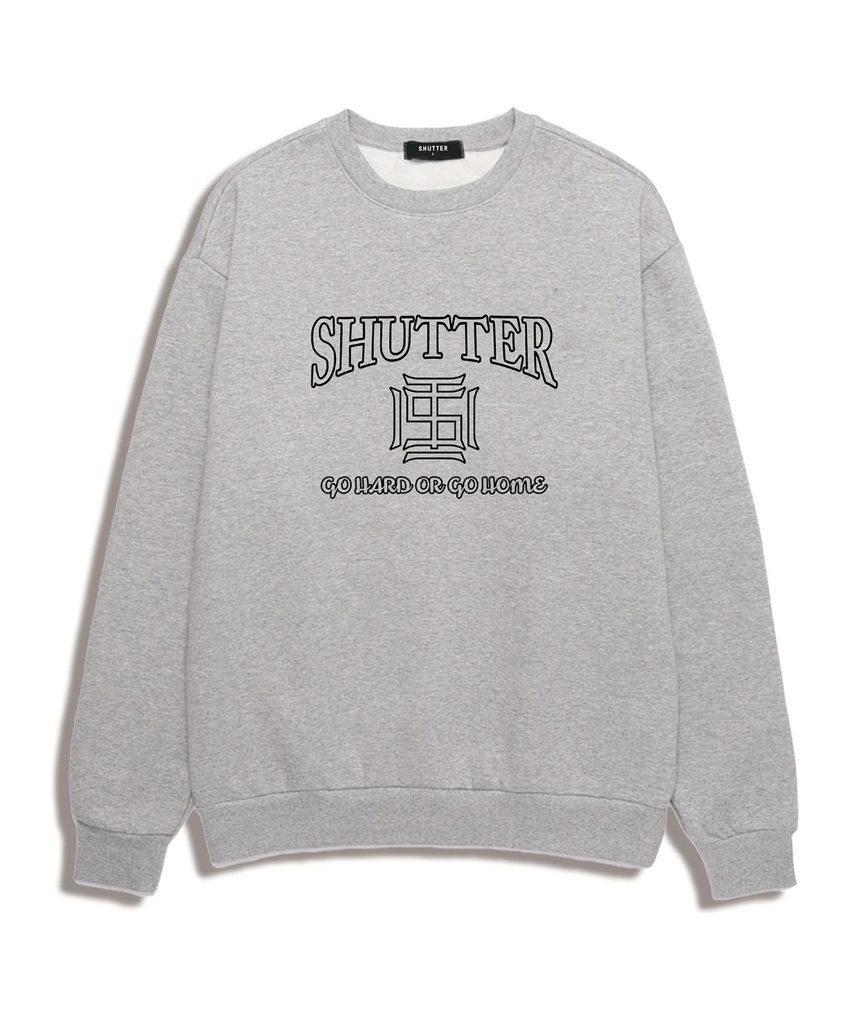 셔터(SHUTTER) ST ARCH LOGO 오버핏 맨투맨 (STLS008) 멜란지그레이