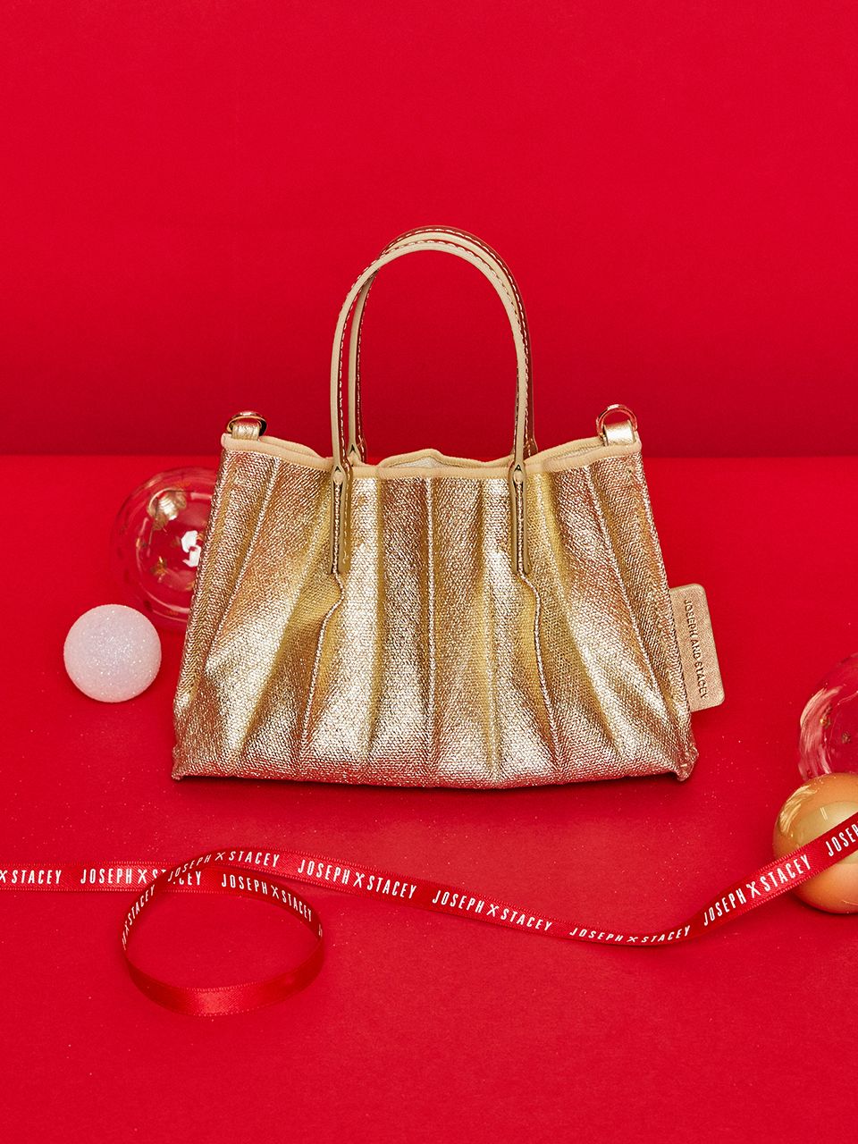【JOSEPH&STACEY】新作 LUCKY PLEATS CANVAS COATED BABY BAG Lucky Pleats Canvas Coated Baby Bag Pale Pink | JOSEPH AND