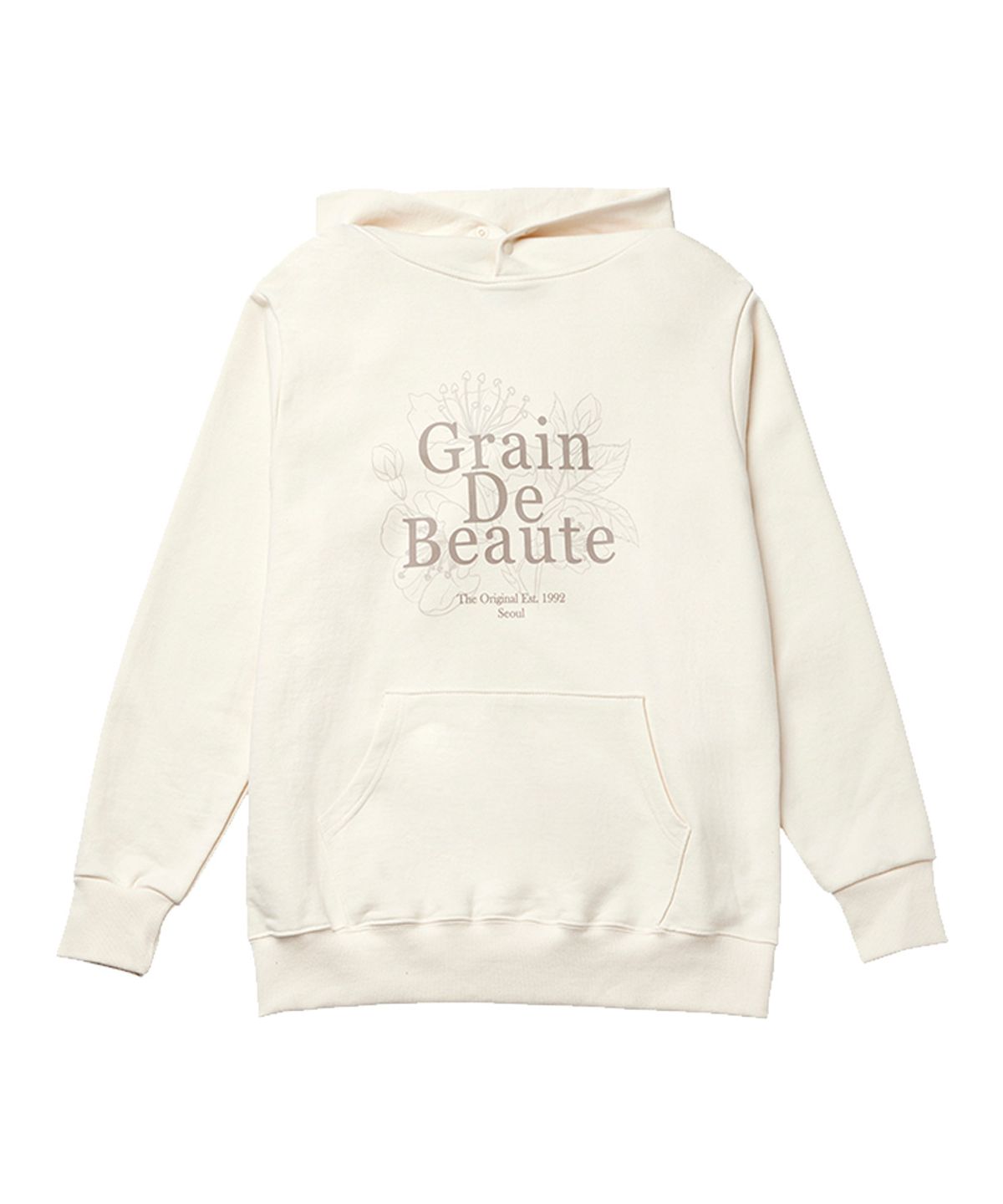 그랭드보떼(GRAIN DE BEAUTE) SIGNATURE HOODY [IVORY]