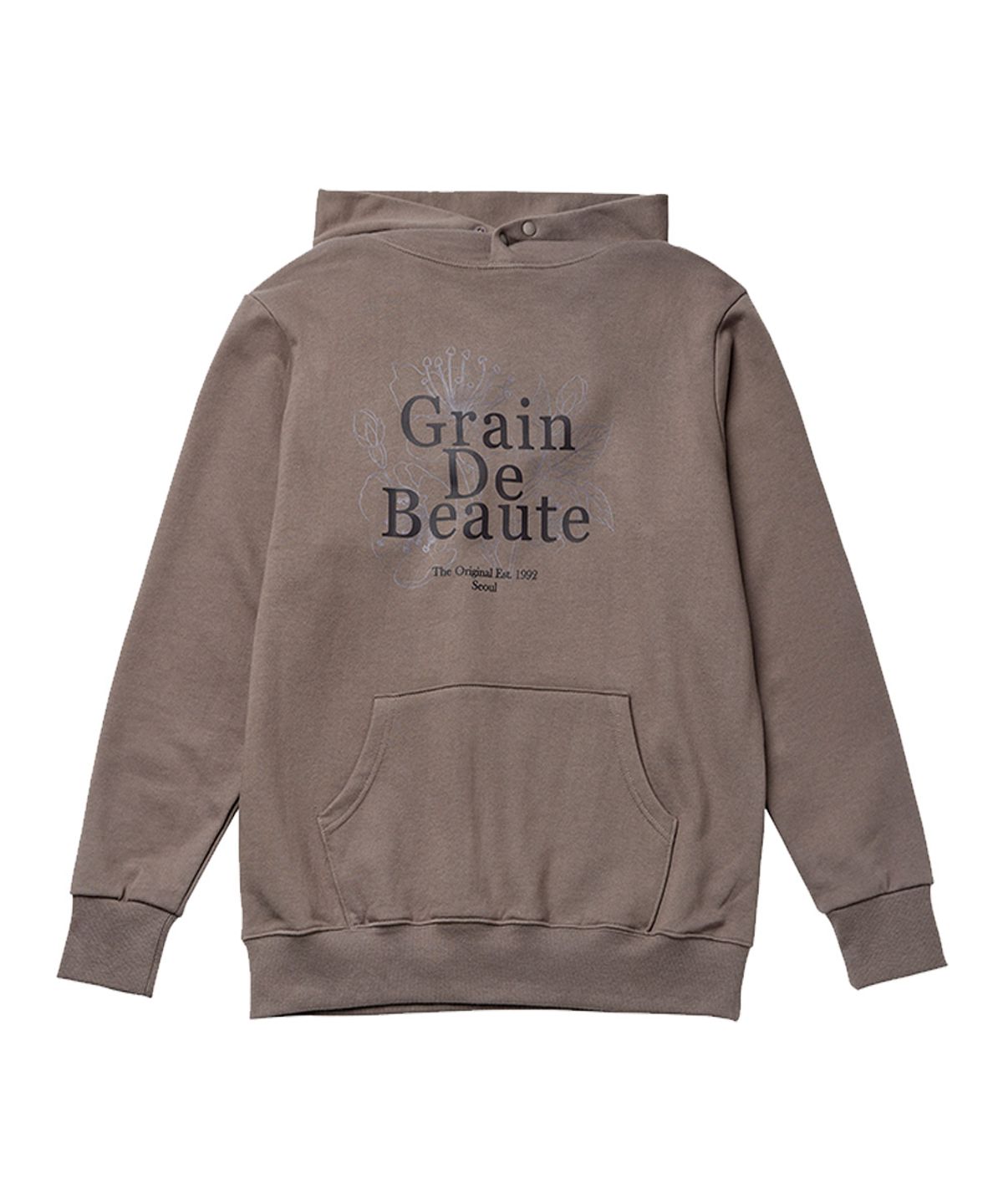 그랭드보떼(GRAIN DE BEAUTE) SIGNATURE HOODY [CHACOAL]