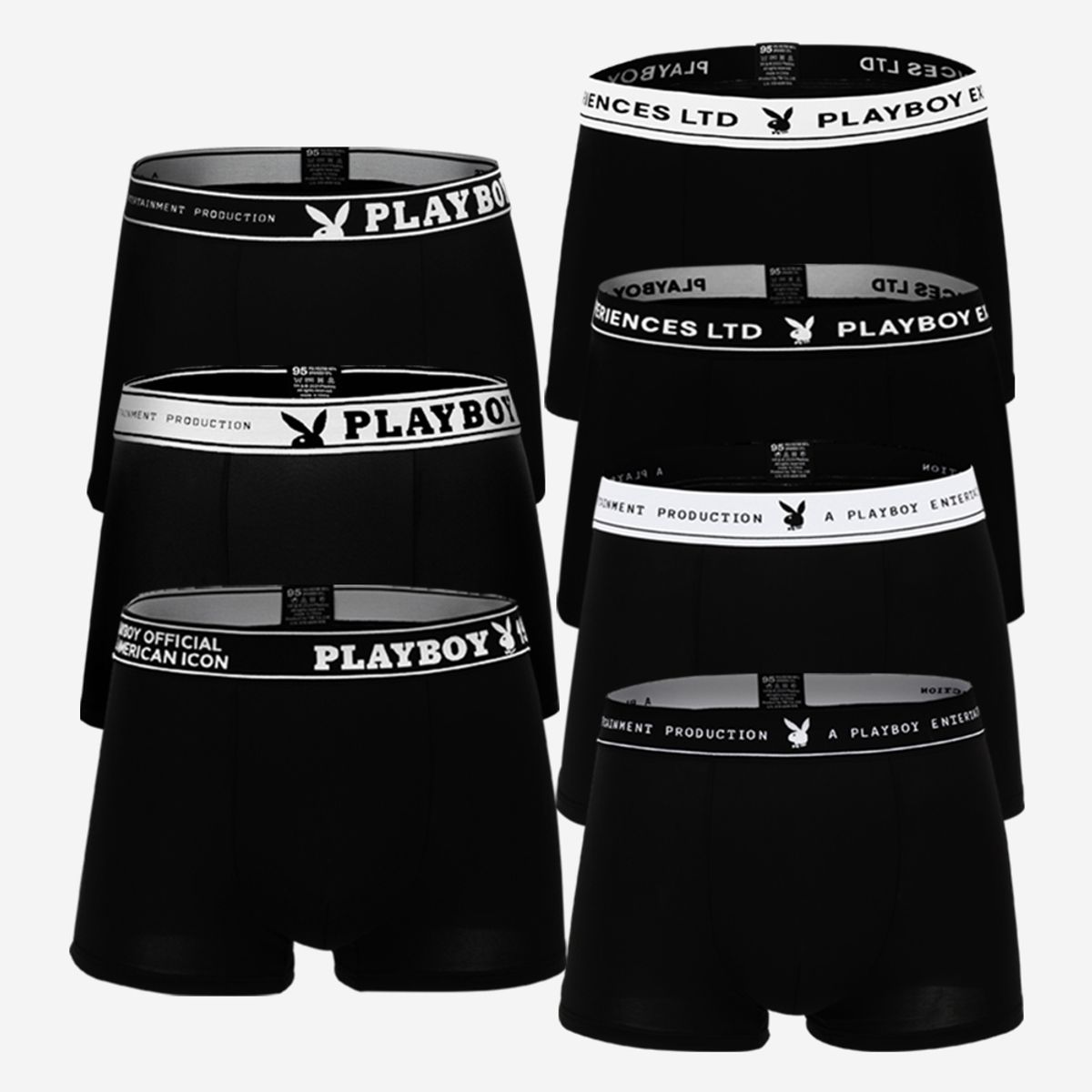 플레이보이(PLAYBOY) 플레이보이 남성 블랙에디션 드로즈 7매 세트