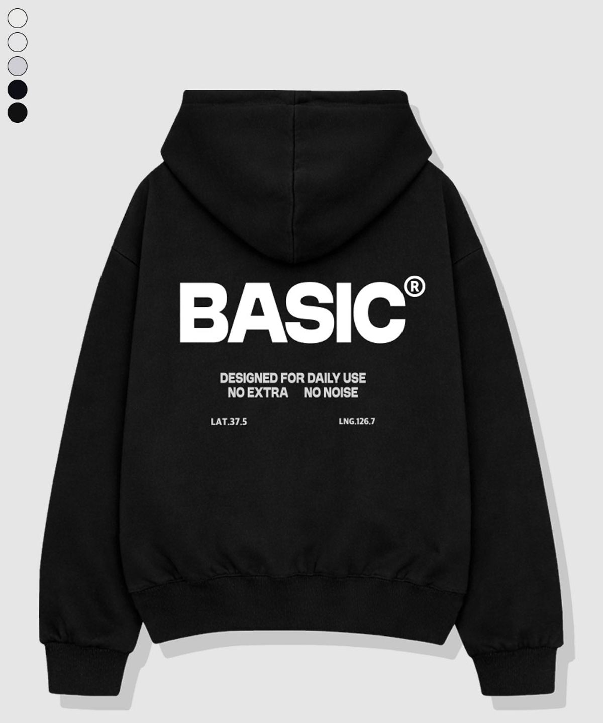 베이직라벨(BASIC LABEL) No Extra Oversized Hoodie 5 Color [BLBI_1002]