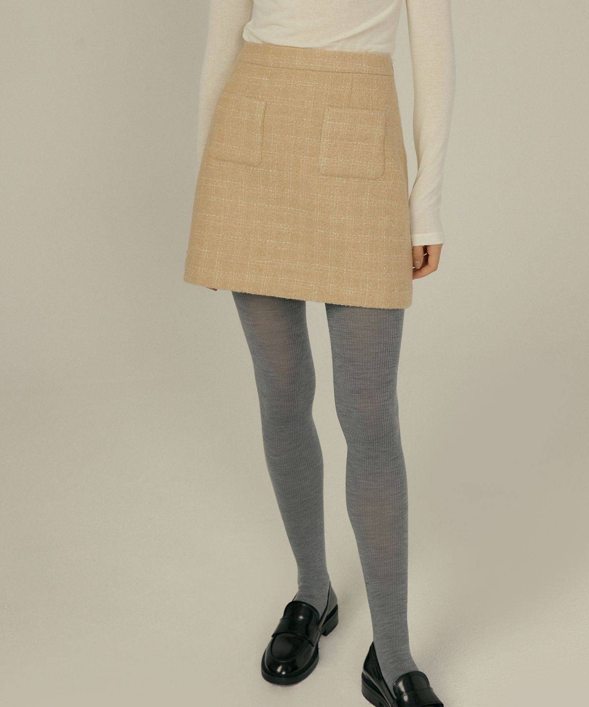 오떼뜨(OCTETTE) WINTER TWEED SK_2COLOR