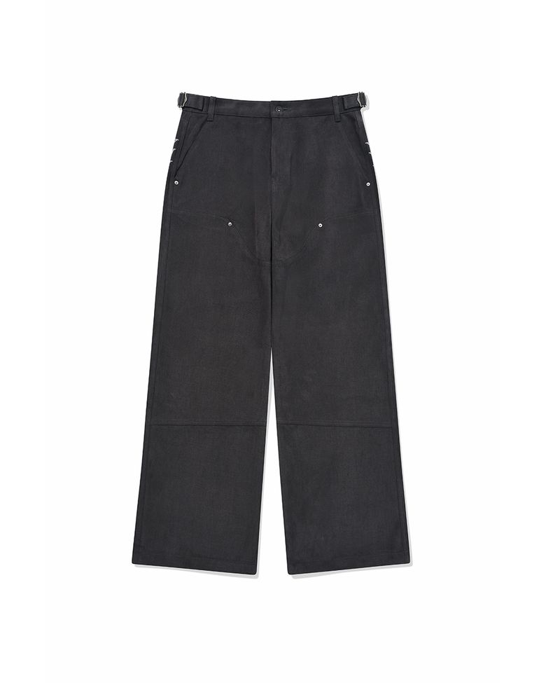 Western boots cut work pants / Charcoal