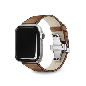 애플워치 D버클 클래식 가죽 스트랩 브라운