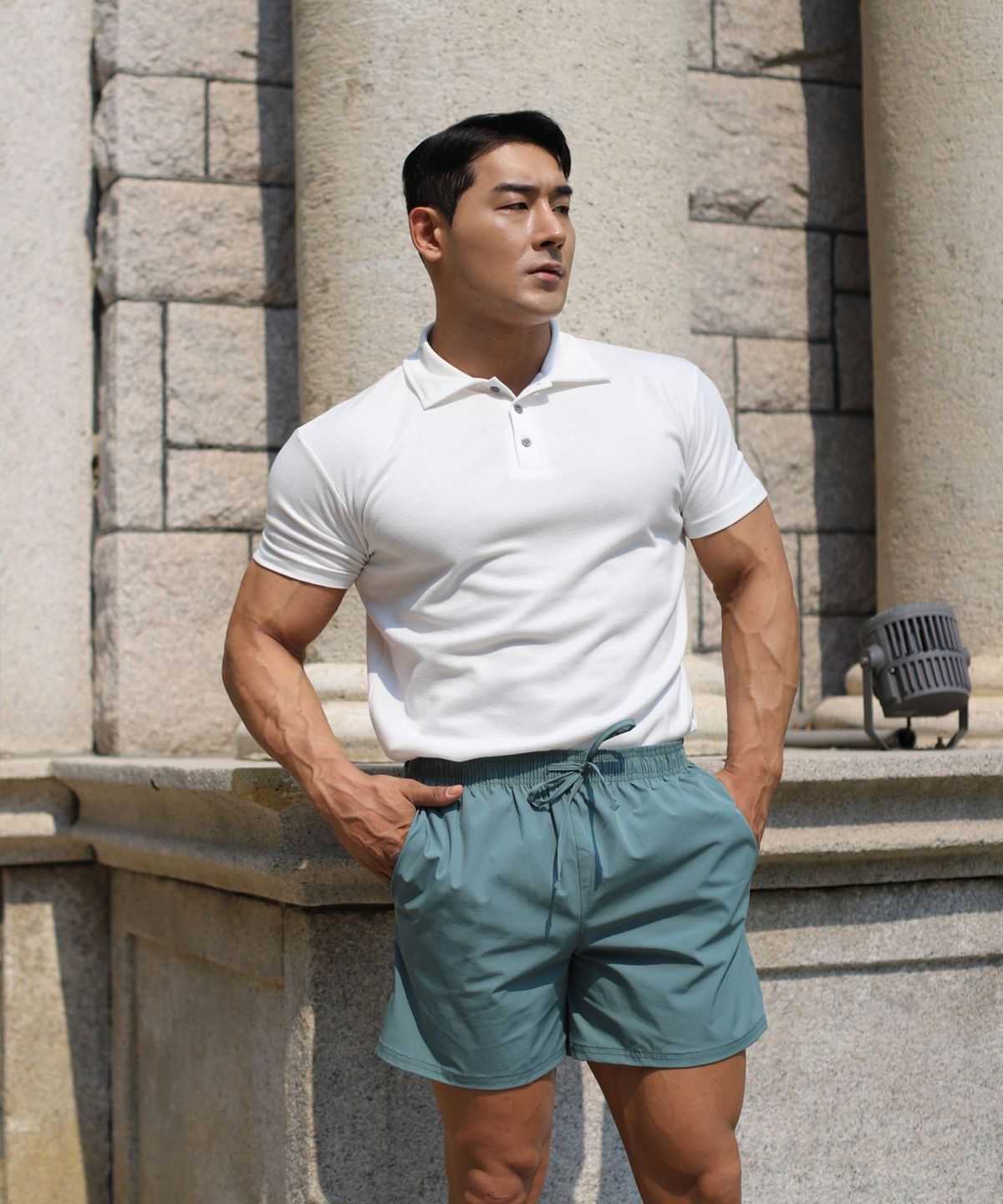 보스트핏(BOASTFIT) 머슬핏 카라넥 반팔티셔츠 - 사이즈 & 후기 | 무신사
