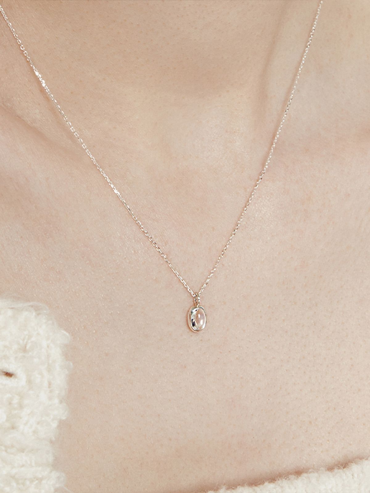 마나에트(MANAET) Oval Rainbow Moonstone N