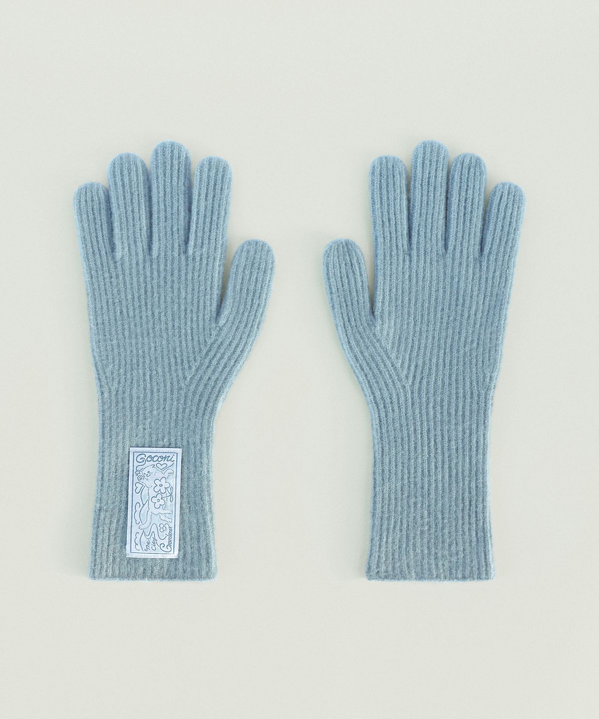 고코리(GOCORI) KITTEN FINGER HOLE GLOVES - INDIE BLUE 핑거홀 장갑 니트장갑