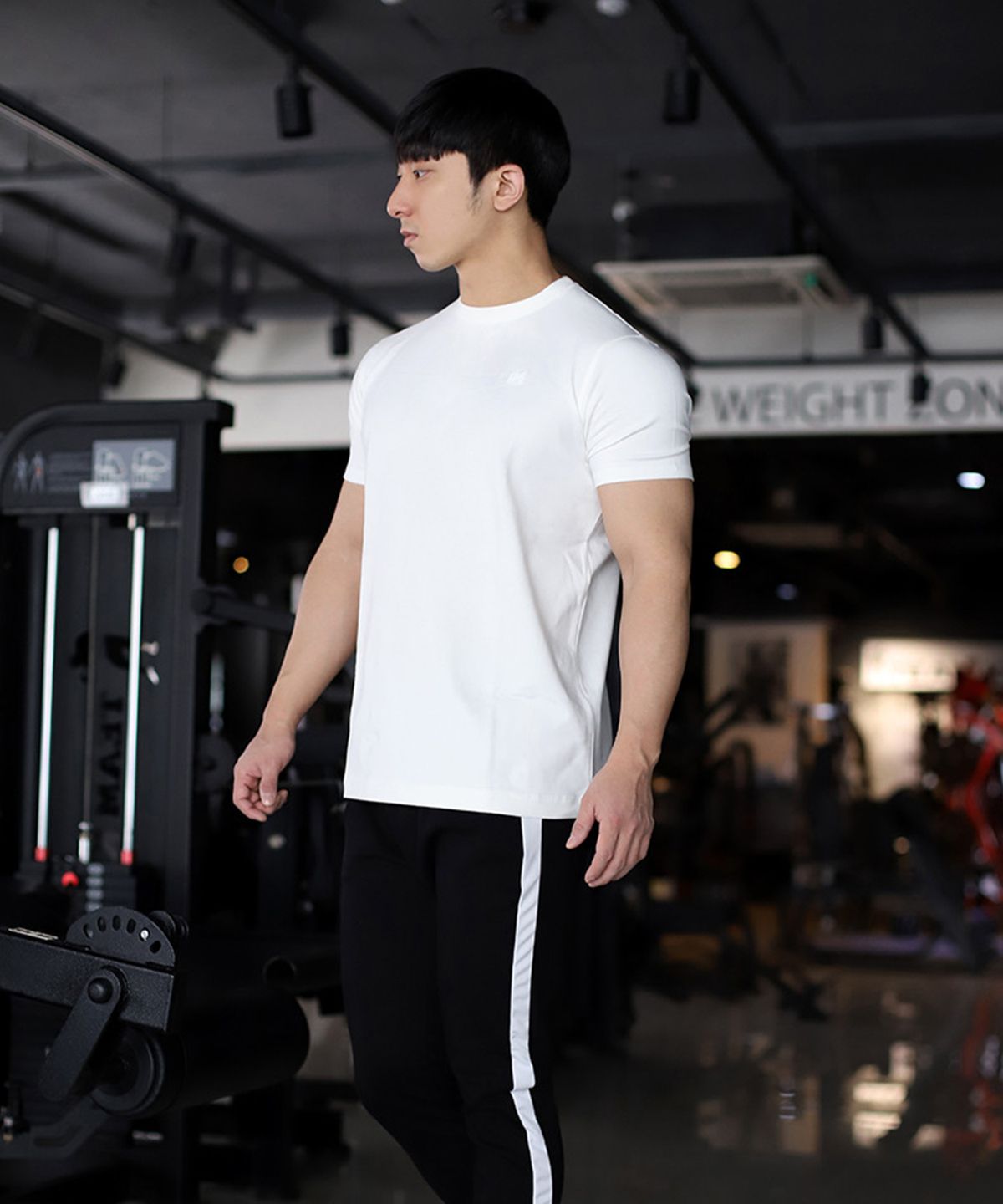보스트핏(BOASTFIT) 머슬핏 경이로운 반팔티셔츠 Creamy White