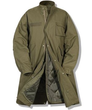 롱 피쉬테일 자켓 - 카키