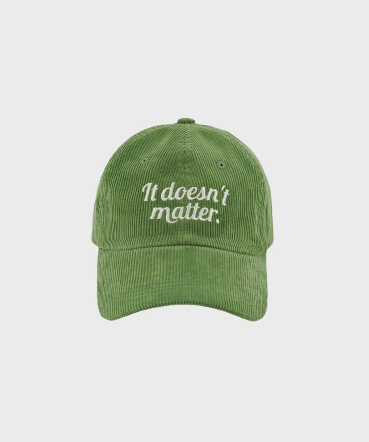 잇더즌매터(IT DOESN'T MATTER) Corduroy logo ball cap (Green)