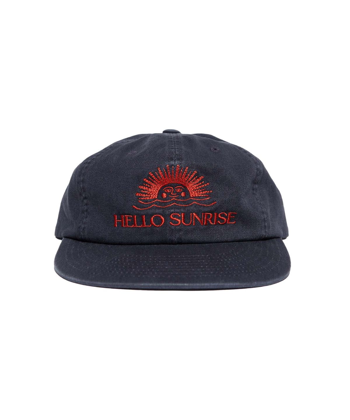 헬로 선라이즈(HELLO SUNRISE) Washed OG Logo 6Panel Cap (Navy (Red Orange))