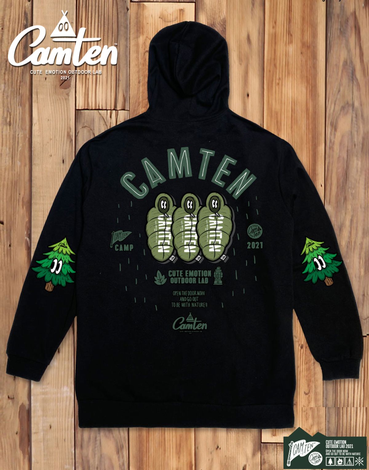 돌돌(DOLDOL) Camten-zipup-hoody-24 감성 캠핑 브랜드 캠텐 캐릭터 그래픽 집업 후드티 후디