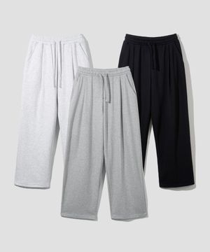 원턱 와이드 스웨트 팬츠  - 3 COLOR [논기모 OR 기모]