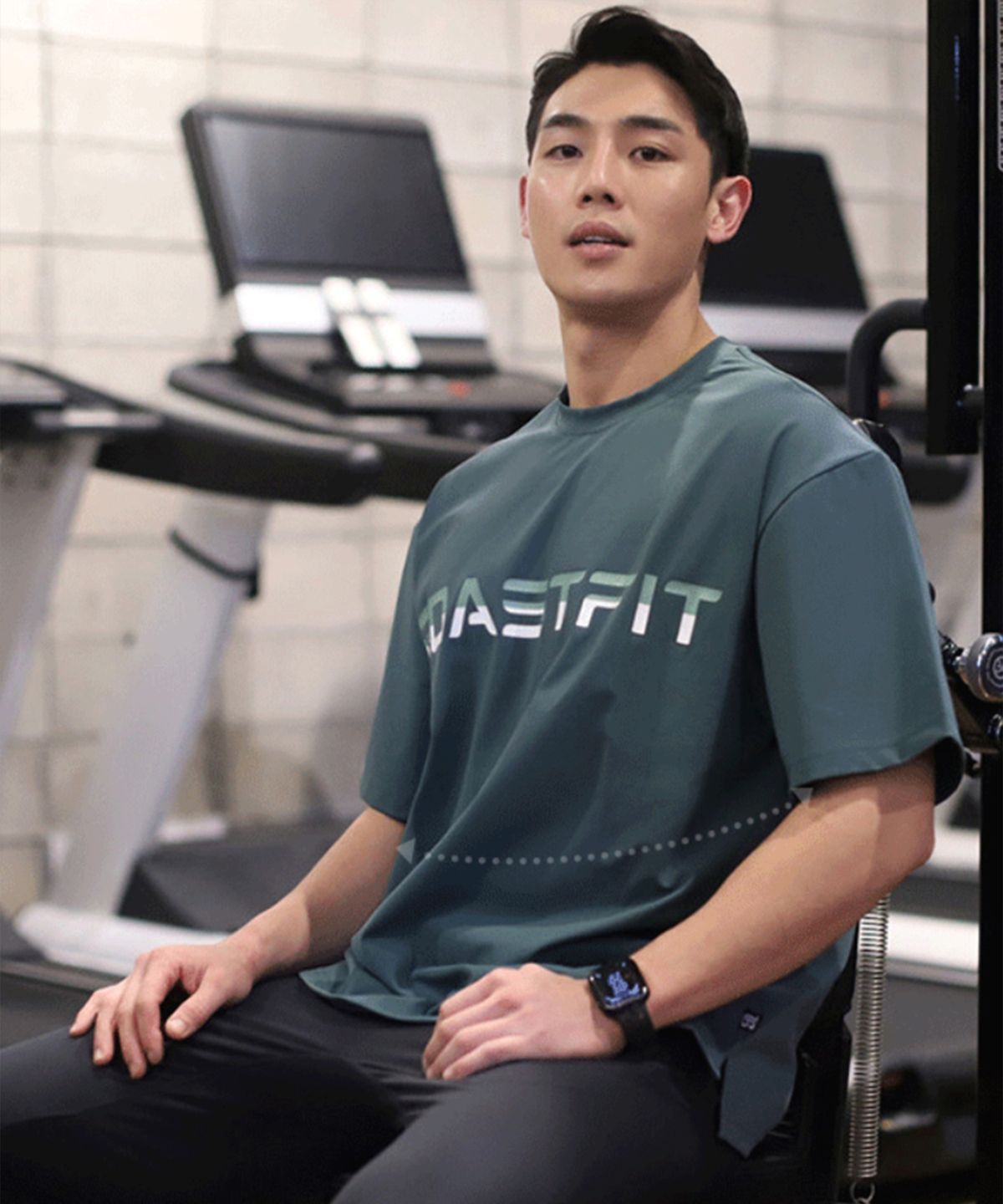 보스트핏(BOASTFIT) 오버핏 기능성 반팔티셔츠 그린