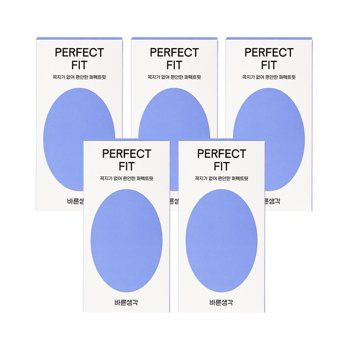바른생각(BRSG) 퍼펙트핏 60P (12Px5) 무꼭지 콘돔