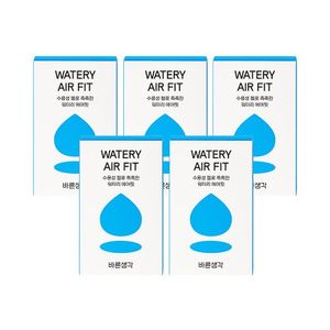 워터리에어핏 60P (12Px5) 초박형 수용설젤 콘돔
