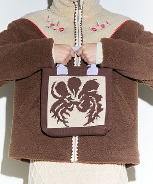 POPPY KNIT 미니 백 브라운