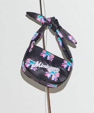 MM KNOT HOBO BAG/RIBBON BLACK