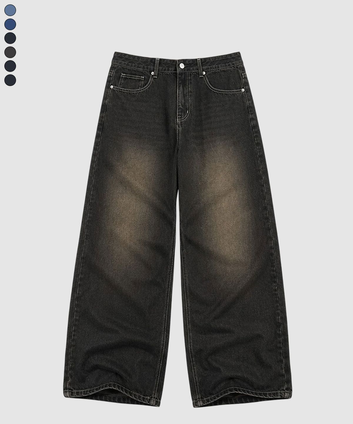 베이직라벨(BASIC LABEL) Set washing wide denim pants 7 Color [BLBD_5012]