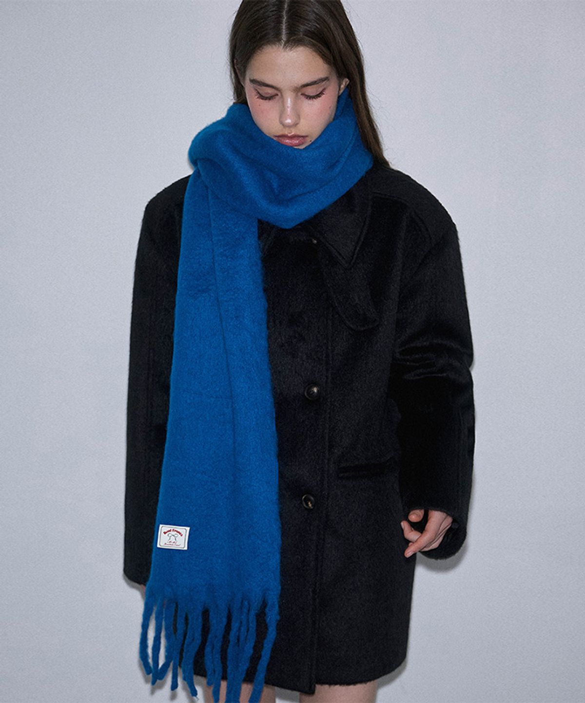 로제프란츠(ROSEFRANTZ) Wide Long Muffler [Cobalt Blue]