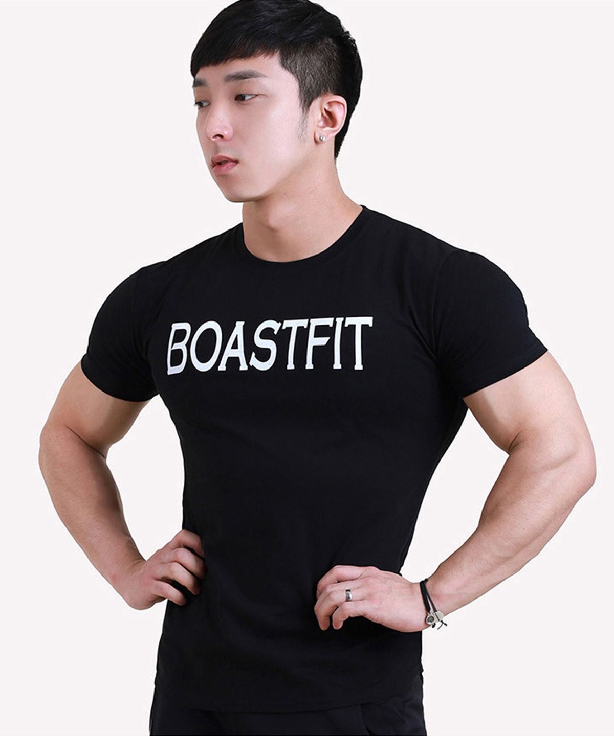보스트핏(BOASTFIT) 기능성 트레이닝 반팔티셔츠  블랙