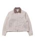 CORDUROY COLLAR METAL LOGO JACKET (IVORY)