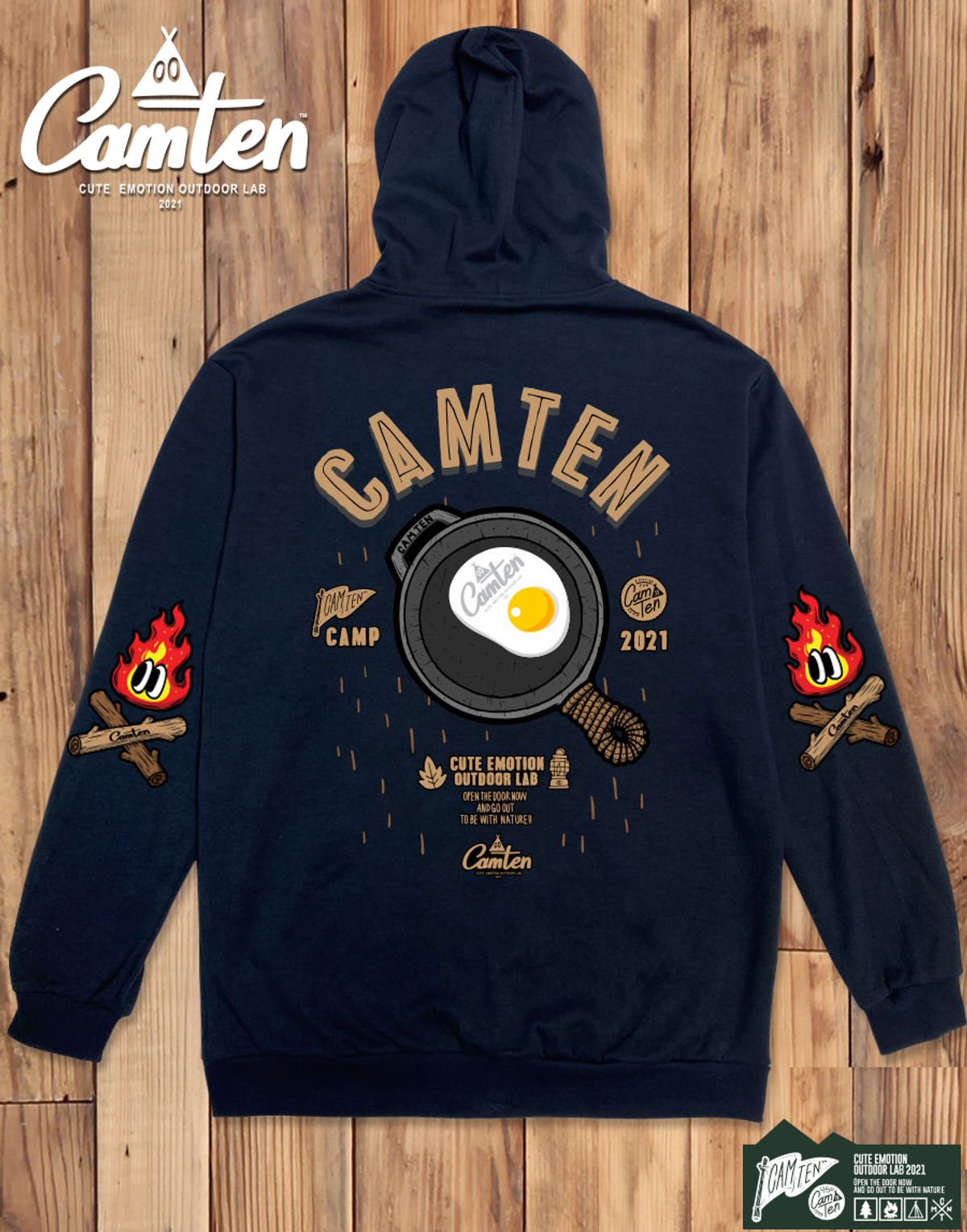 돌돌(DOLDOL) Camten-zipup-hoody-26 감성 캠핑 브랜드 캠텐 캐릭터 그래픽 집업 후드티 후디