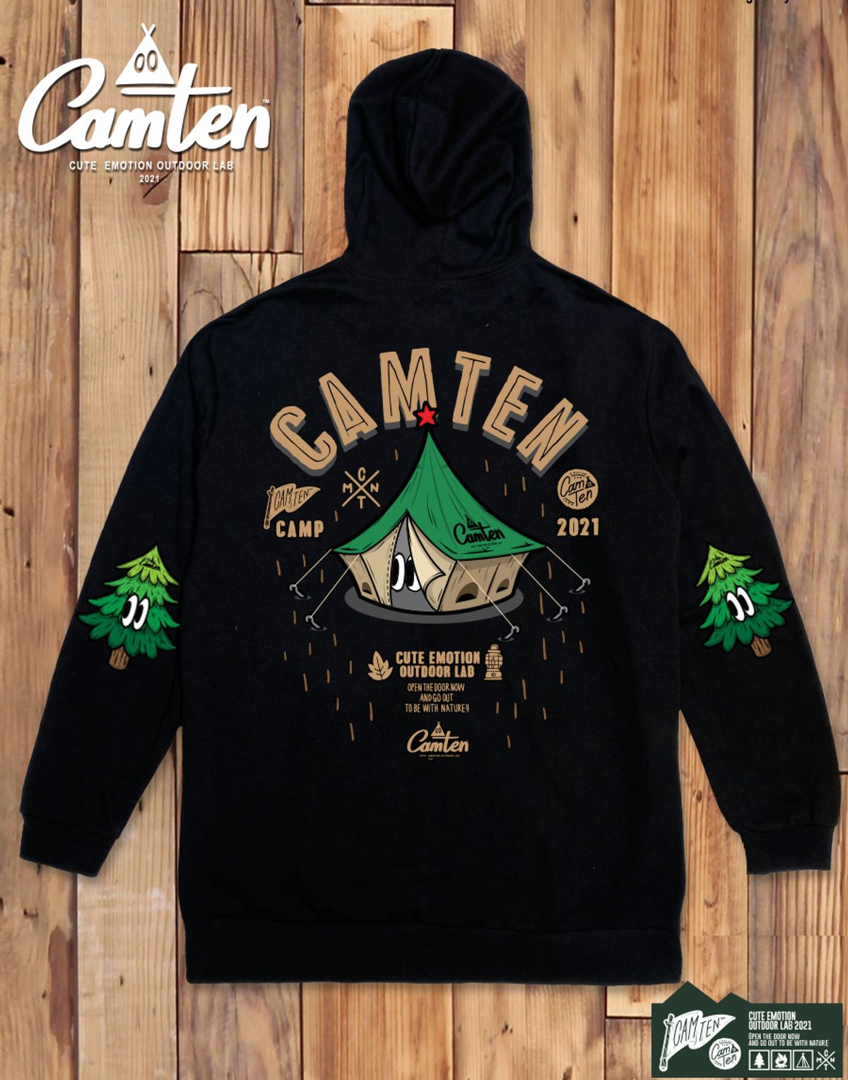 돌돌(DOLDOL) Camten-zipup-hoody-32 감성 캠핑 브랜드 캠텐 캐릭터 그래픽 집업 후드티 후디