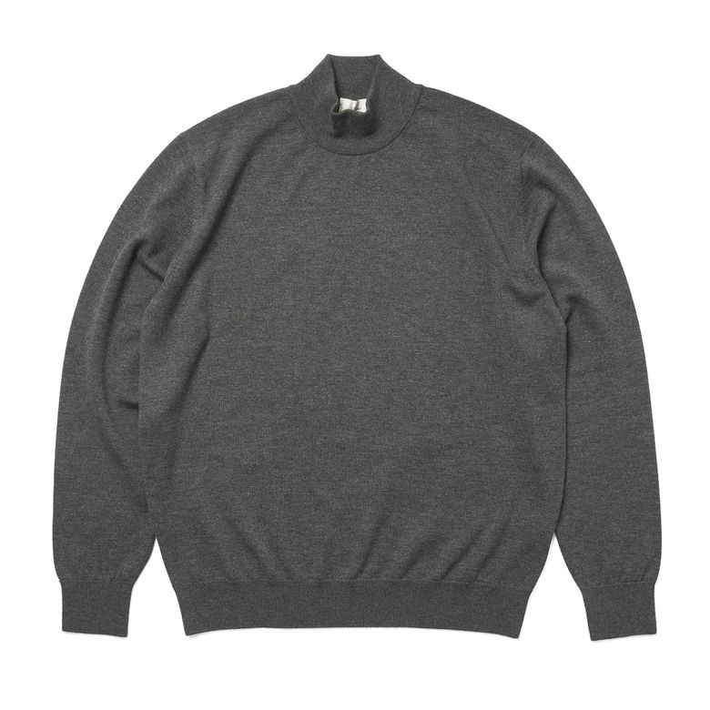 [Casual] mock-neck knit Charcoal