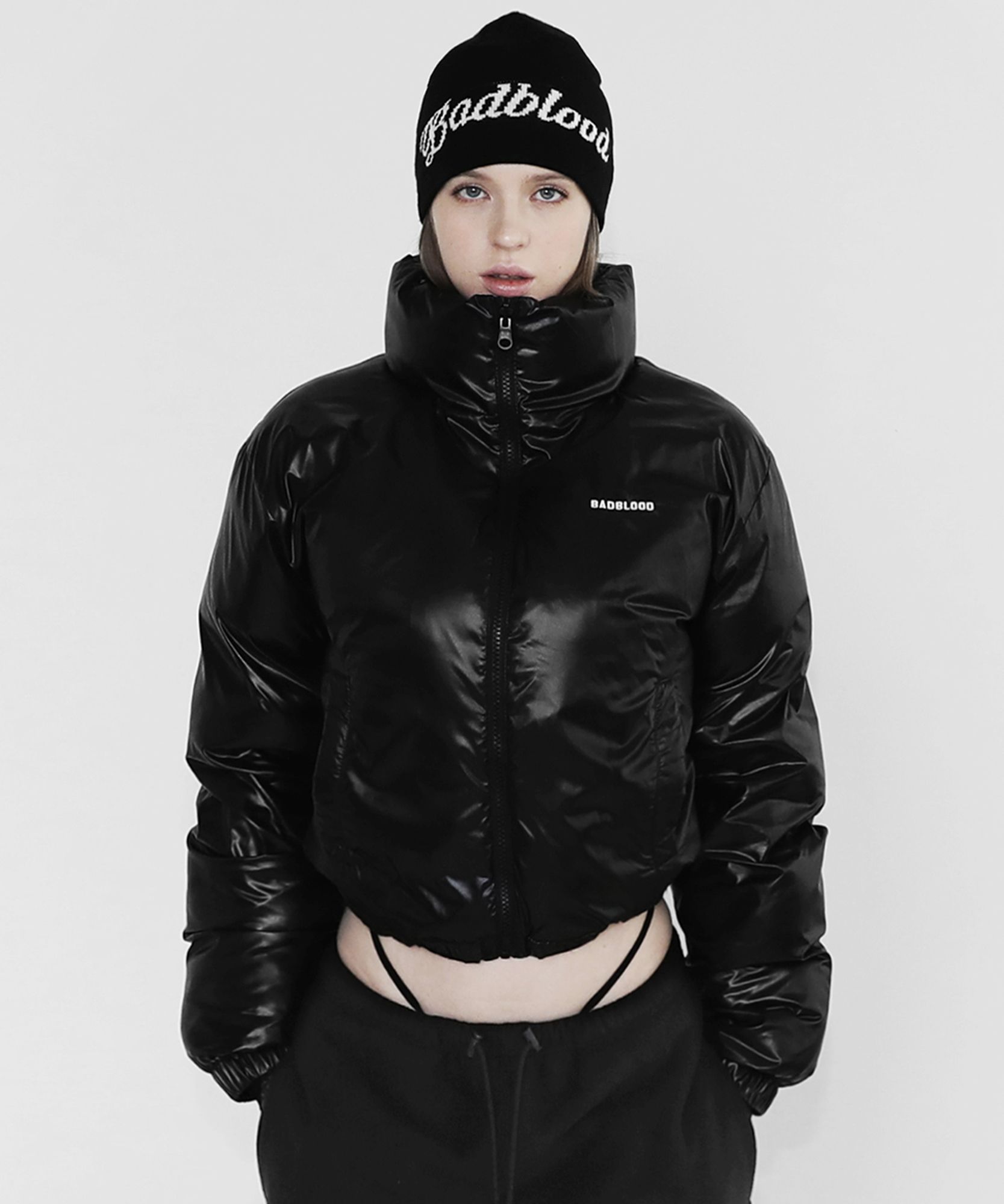 ◆BADBLOOD◆ BS Nylon Puffer MA1 Jacket Black w-jkt24-046 MUSINSA | BADBLOOD Dusky reversible puffer jacket - black nylon