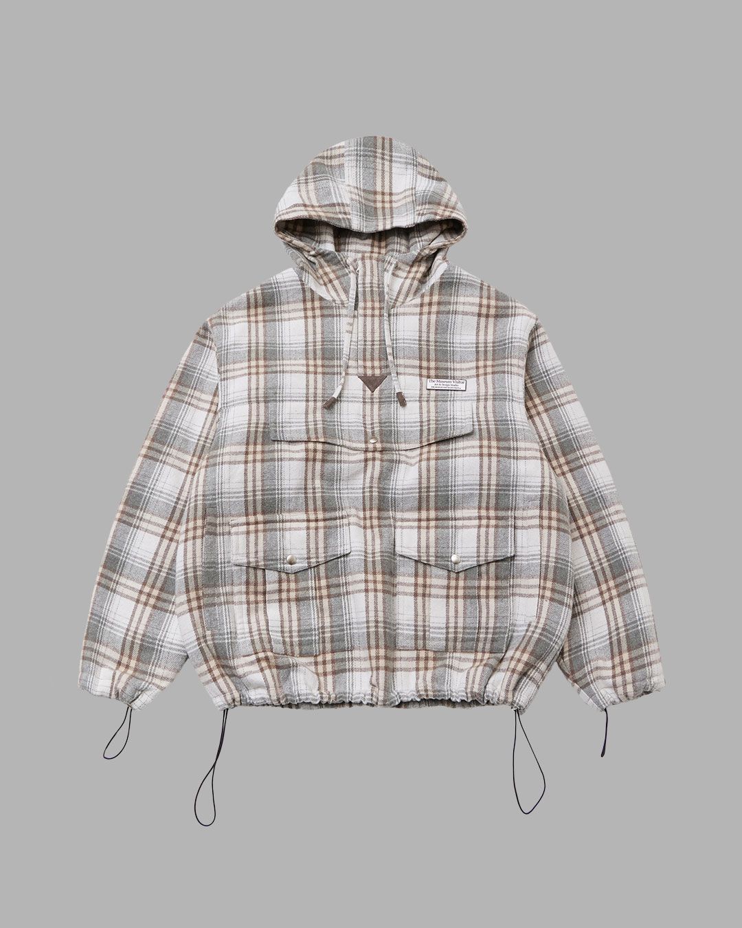 THE MUSEUM VISITOR★韓国★LEATHER ELBOW PATCH CHECK ANORAK MUSINSA | THEMUSEUMVISITOR LEATHER ELBOW PATCH CHECK ANORAK