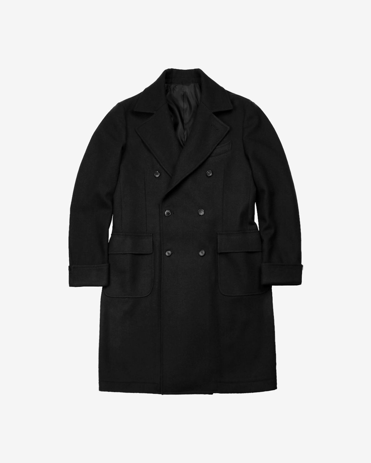 솔티(SORTIE) Bonheur Wool Polo Coat (Black)