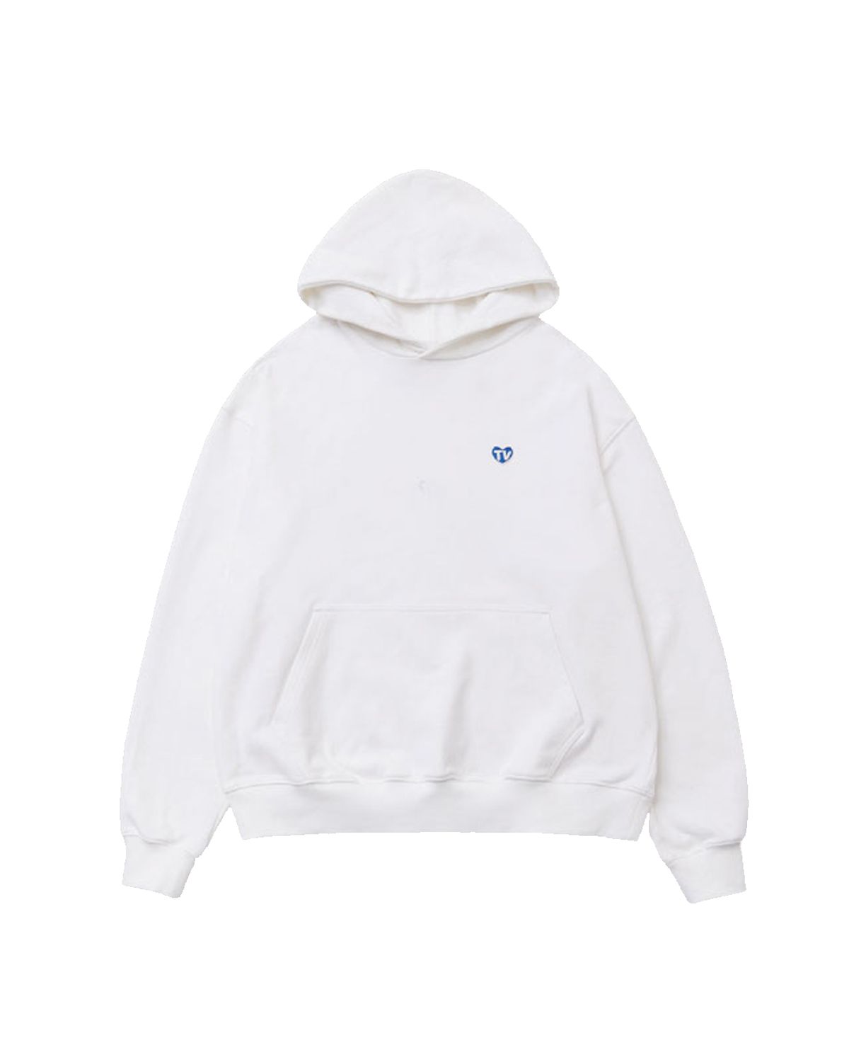 더뮤지엄비지터(THEMUSEUMVISITOR) TV HEART LOGO HOODY (WHITE)
