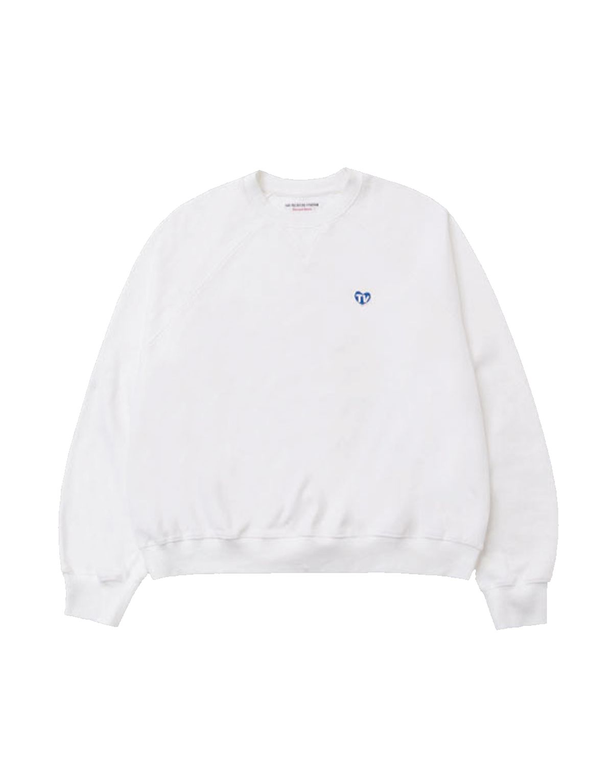 더뮤지엄비지터(THEMUSEUMVISITOR) TV HEART LOGO SWEATSHIRTS (WHITE)