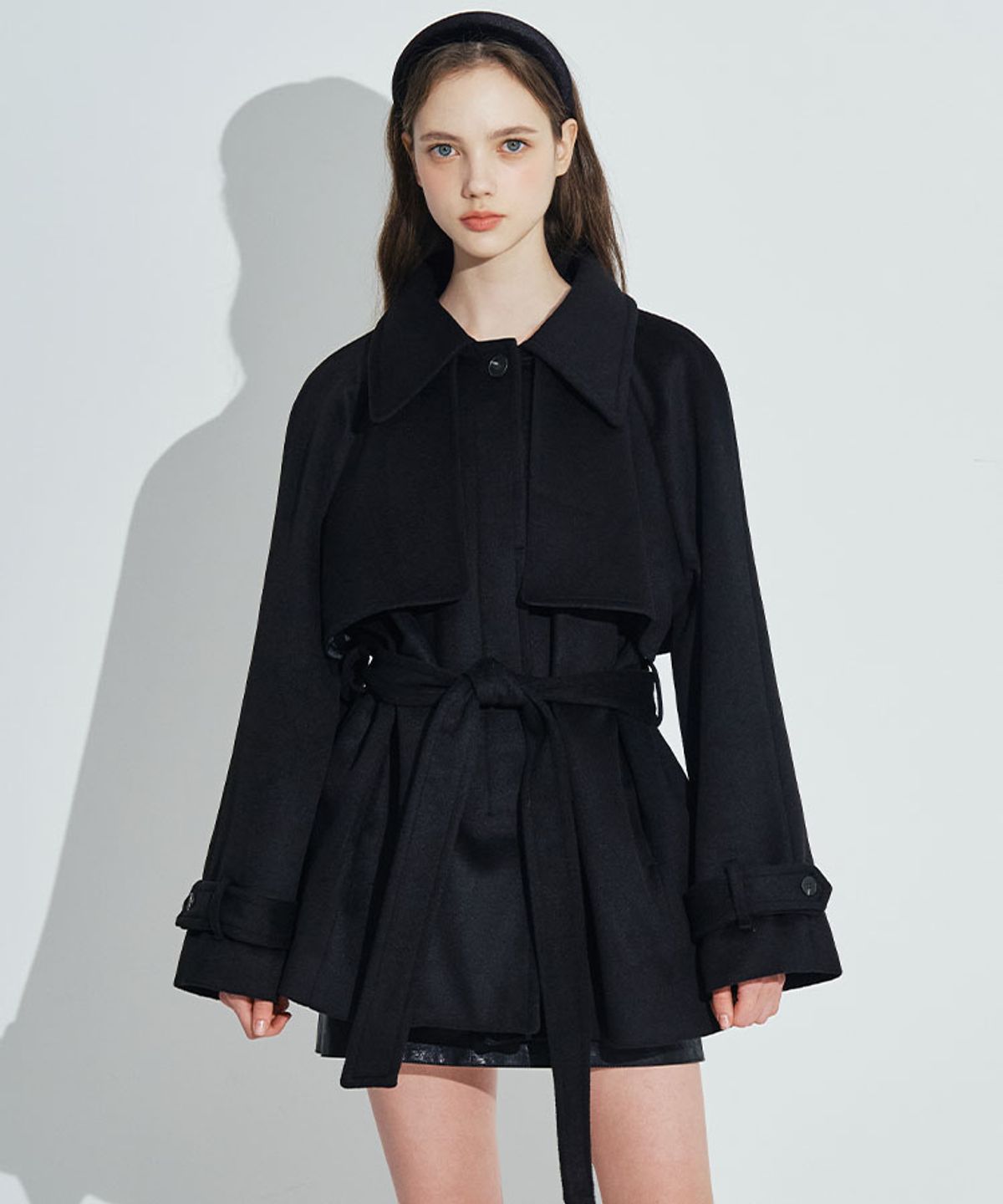 로제프란츠(ROSEFRANTZ) Wool Rich Half Coat [Black]
