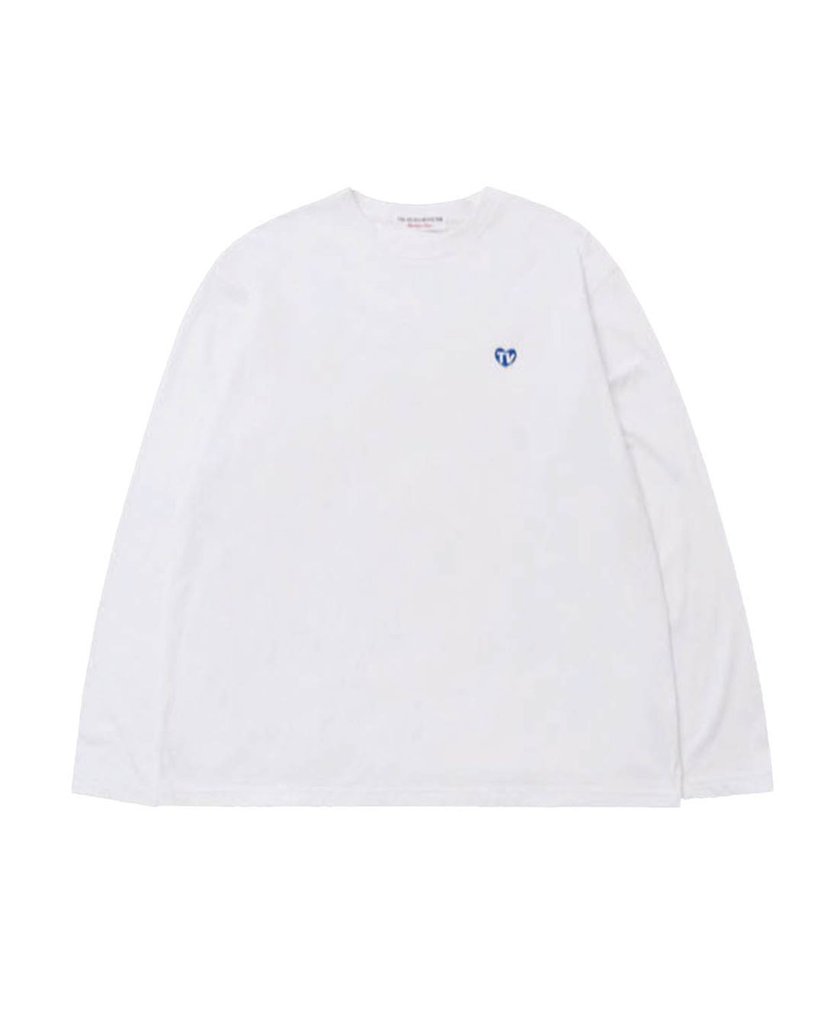 더뮤지엄비지터(THEMUSEUMVISITOR) TV HEART LOGO LONG SLEEVE (WHITE)