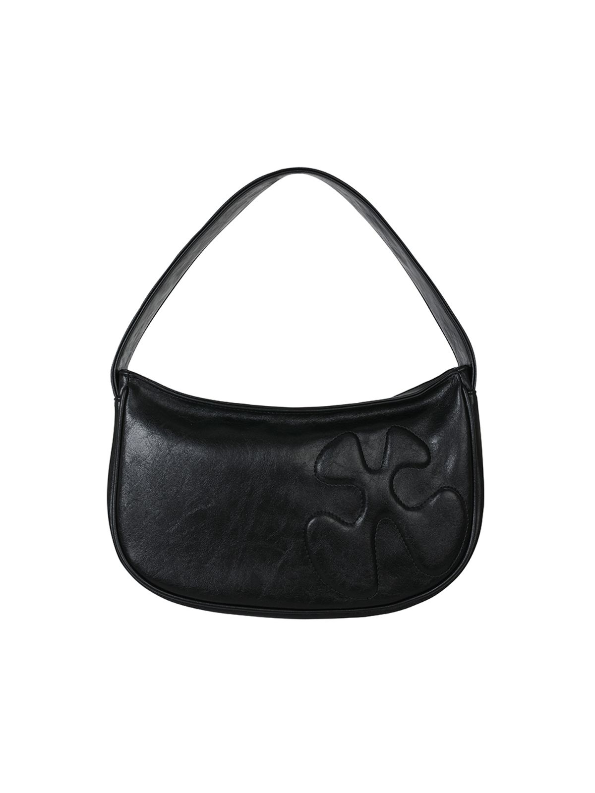 와이이이엘(YEEL) EMBROIDERED LOGO SHOULDER BAG BLACK
