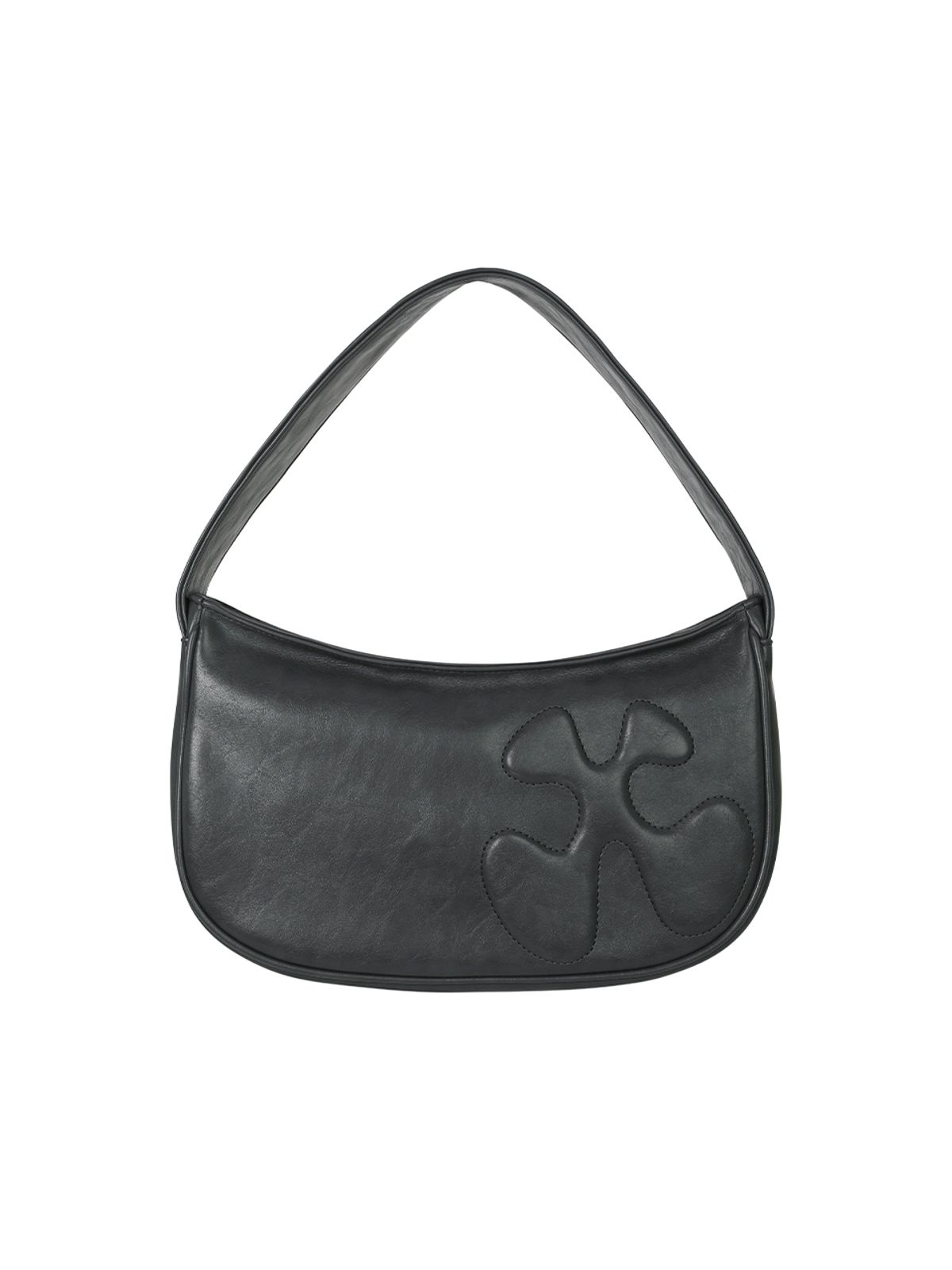 와이이이엘(YEEL) EMBROIDERED LOGO SHOULDER BAG CHARCOAL